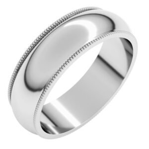 Milgrain Half Round Band