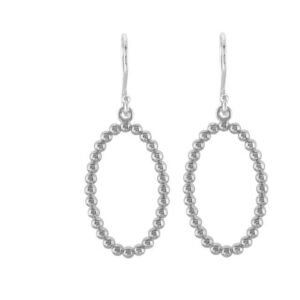 Beaded Oval  Earrings