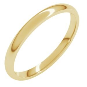 Lightweight Comfort-Fit Half Round Band